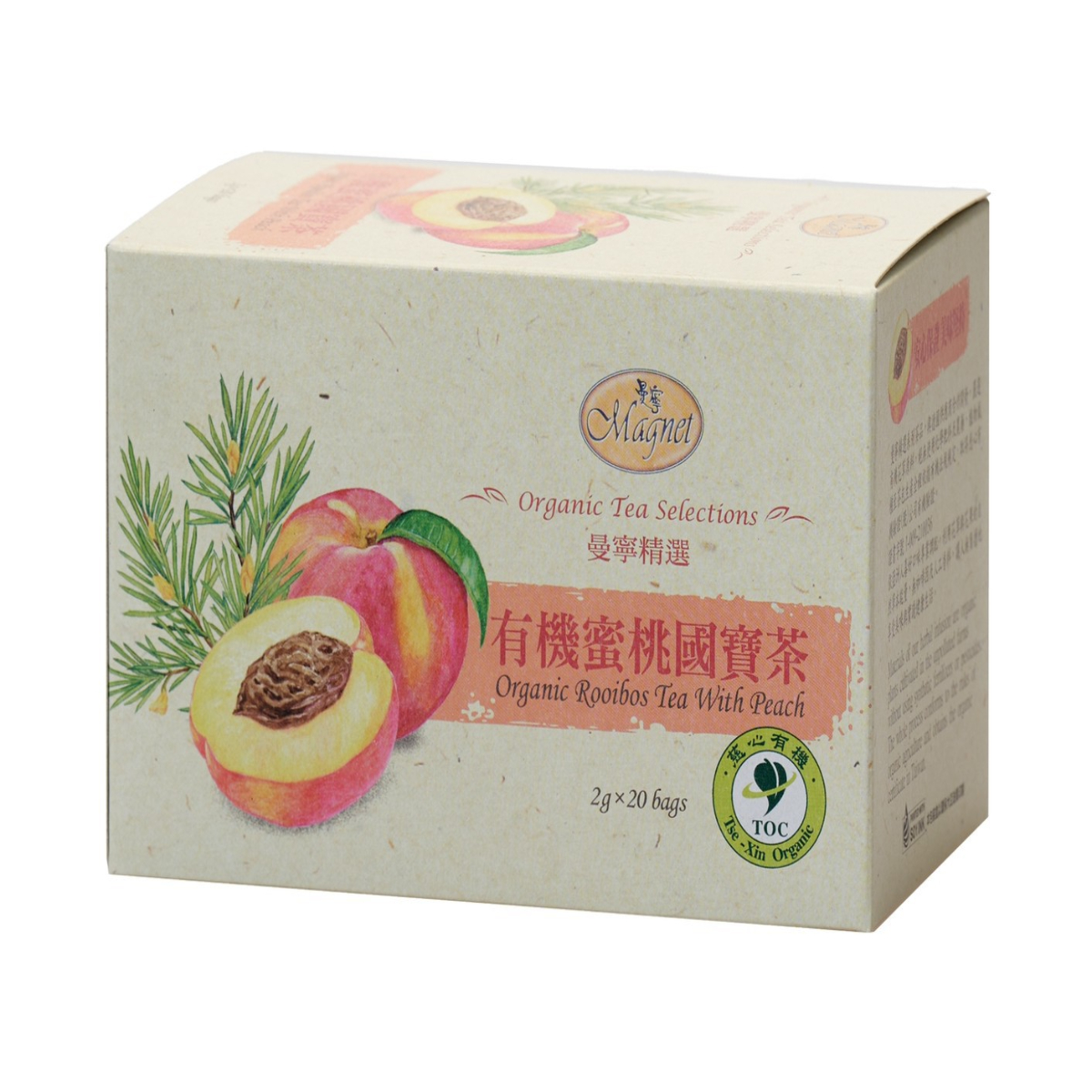 Magnet- Organic Rooibos Tea with Peach